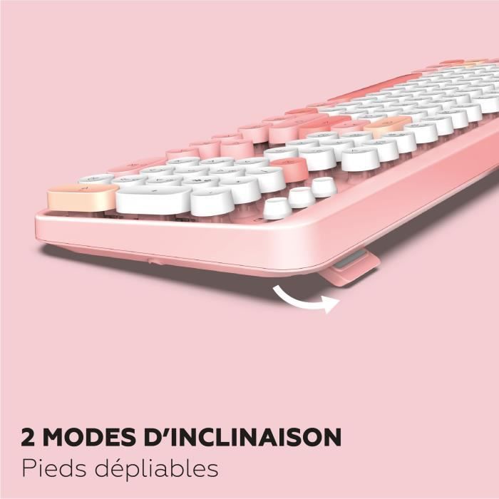 Ensemble clavier souris - MOBILITY LAB - Pure color - Sans fil - Pavé numérique intégré - Rose