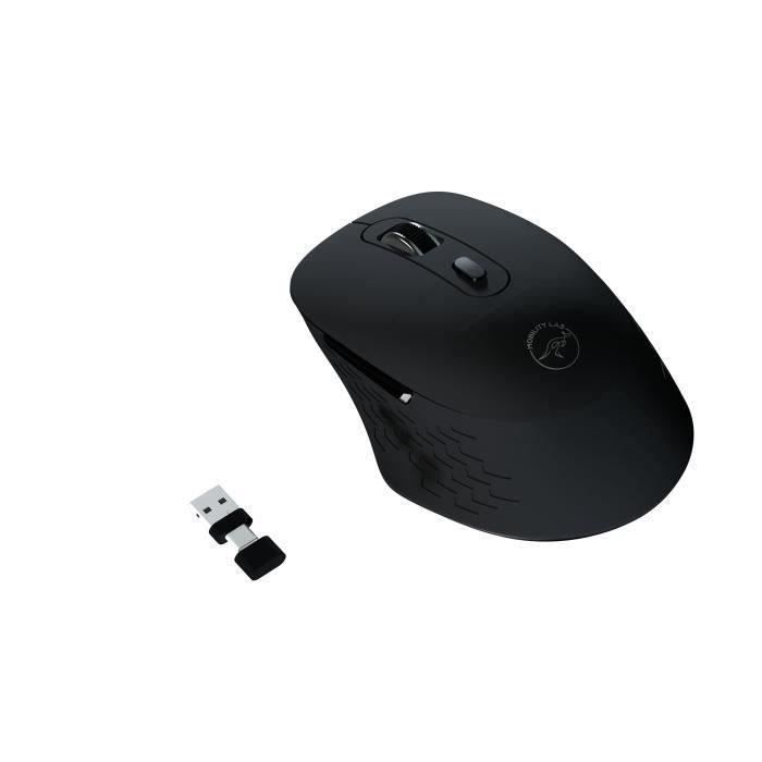 Souris sans fil - MOBILITY LAB - Omega - Bluetooth et rÈcepteur 2,4GHz - Noir - Clics silencieux - PrÈcision rÈglable