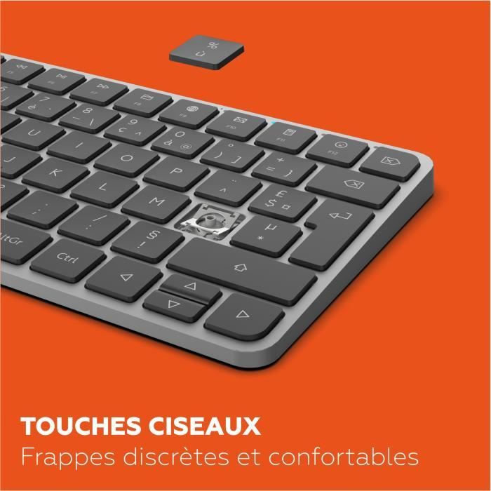 Mini clavier sans fil - Touches plates - MOBILITY LAB - KP430W - AZERTY - FR - Noir