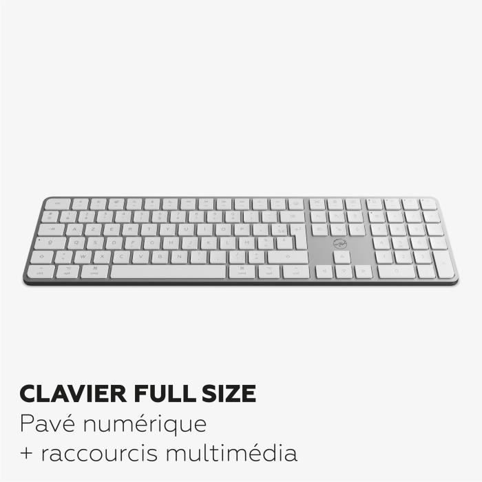 Clavier sans fil - Touches plates - MOBILITY LAB - KMP2000W - AZERTY - FR - Multi-connexions - Blanc