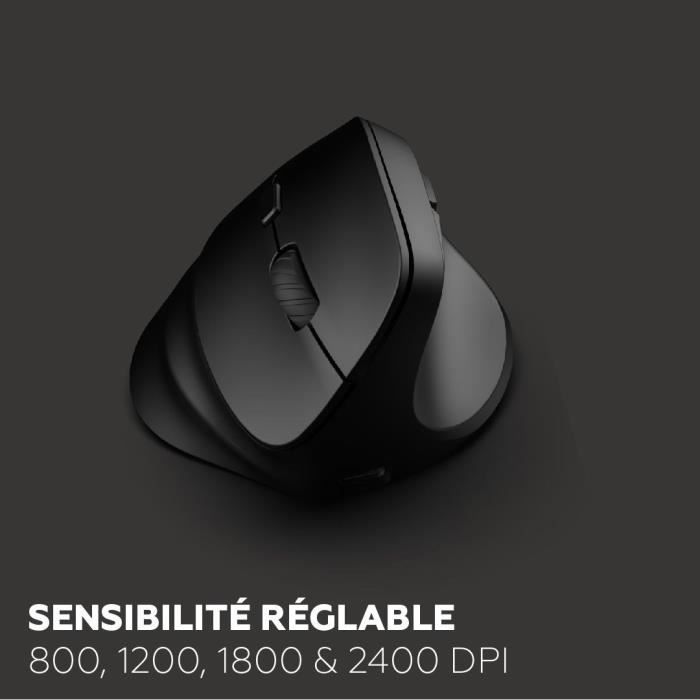 Ensemble clavier souris sans fil - Ergonomique - MOBILITY LAB - C30W - Noir