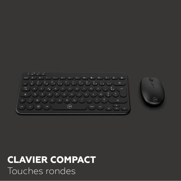 Ensemble clavier + souris - MOBILITY LAB - CP420W - Mini - USB 2,4 GHz + Bluetooth - AZERTY Compact