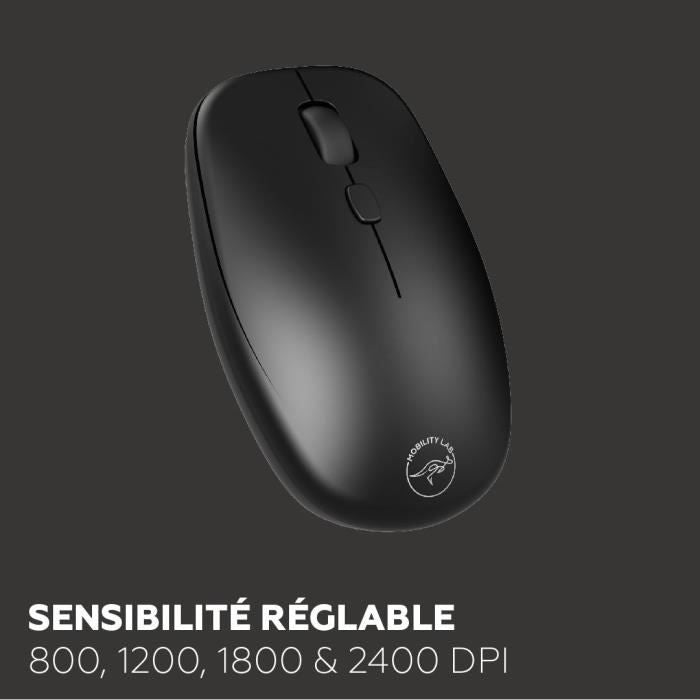 Ensemble clavier + souris - MOBILITY LAB - CP420W - Mini - USB 2,4 GHz + Bluetooth - AZERTY Compact