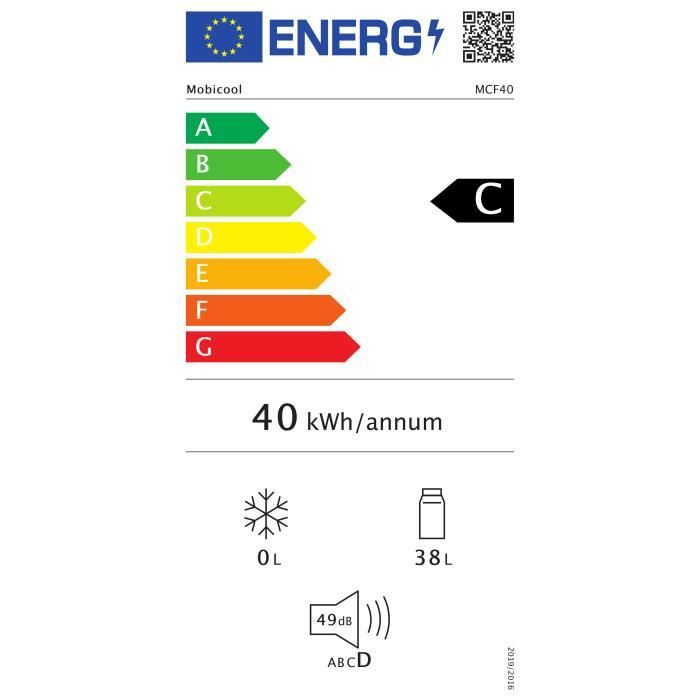 Glaciere a compression MOBICOOL MCF40 - 38L, -10∞C a +10∞C - Bleu
