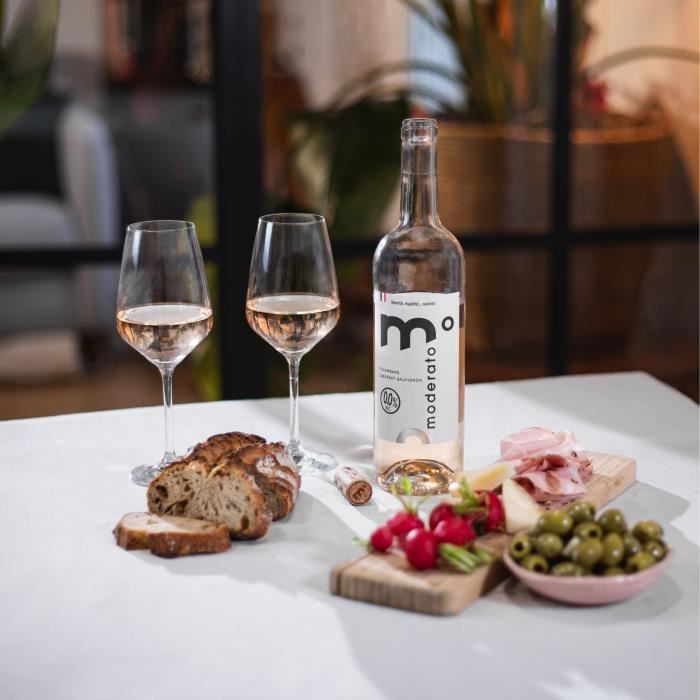 Moderato rosé sans alcool 0,0% - Colombard, Cabernet Sauvignon - 75cl