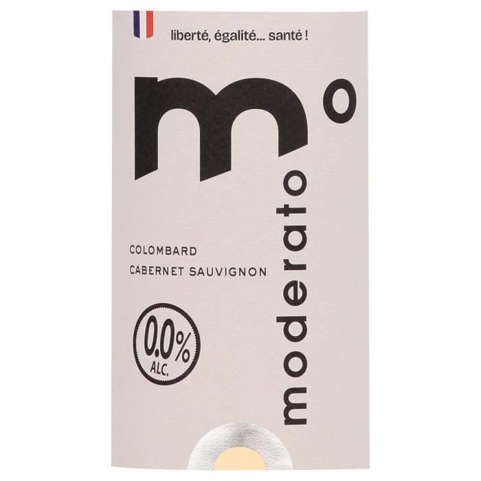 Moderato rosé sans alcool 0,0% - Colombard, Cabernet Sauvignon - 75cl