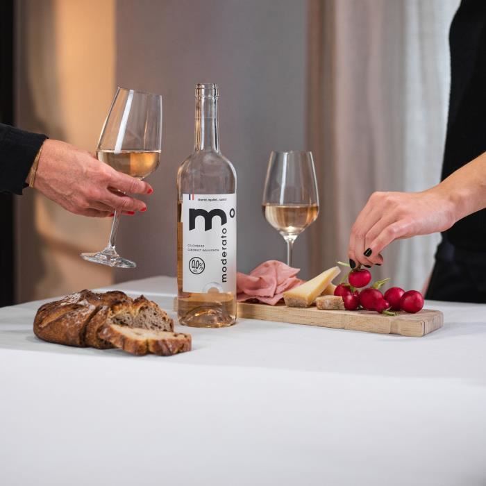 Moderato rosé sans alcool 0,0% - Colombard, Cabernet Sauvignon - 75cl