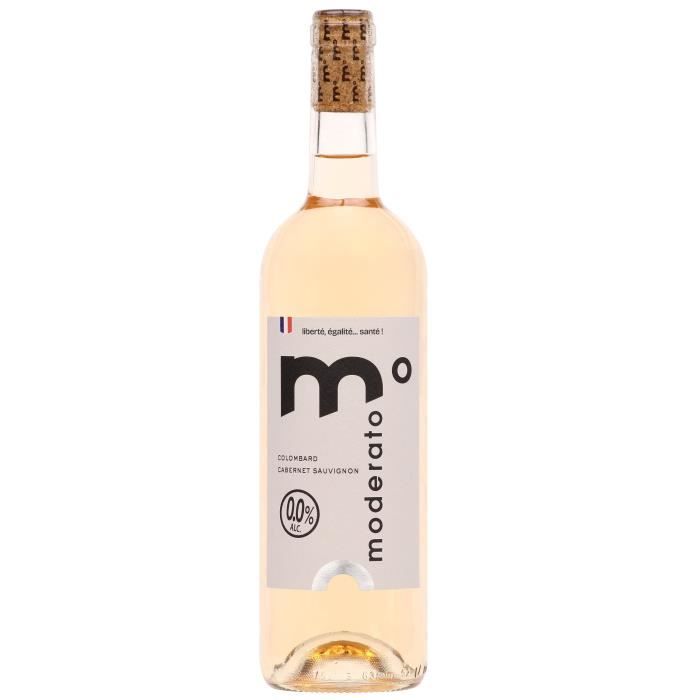 Moderato rosé sans alcool 0,0% - Colombard, Cabernet Sauvignon - 75cl