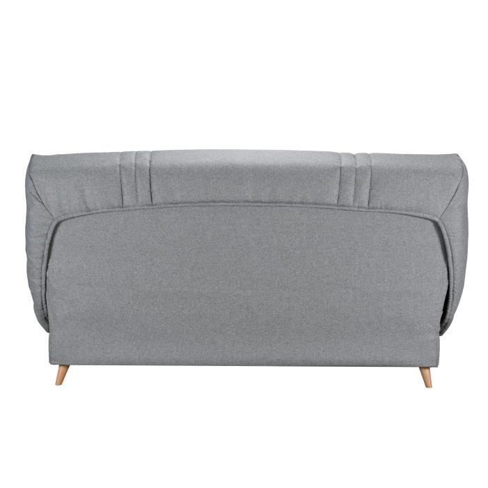 COMFORT BULTEX Clic clac 3 places - Tissu gris - Made in France - L 192 x P 95 x H 101 - MONA