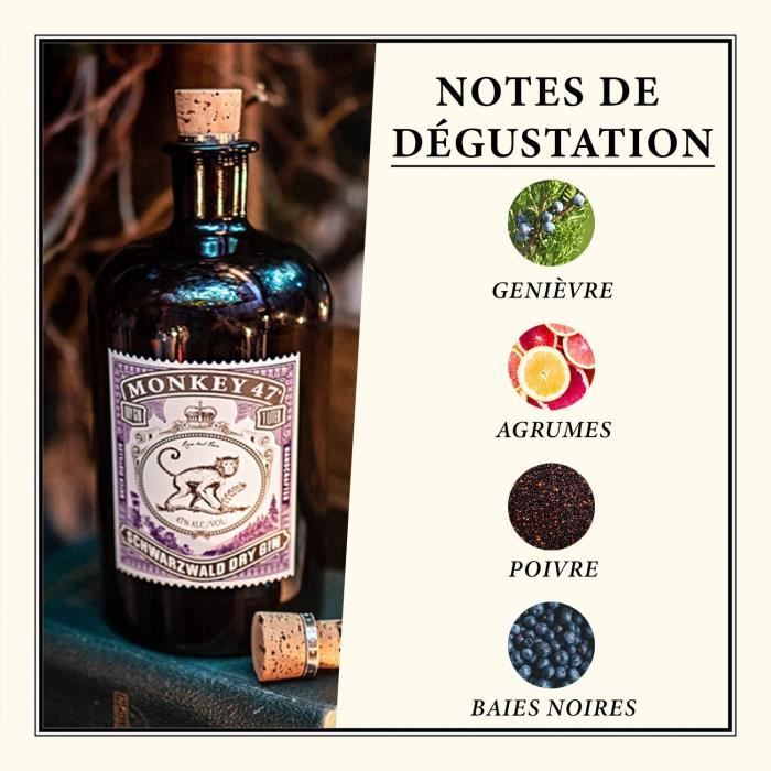 Monkey 47 - Schwarzwald Dry Gin - 47,0% Vol. - 50cl