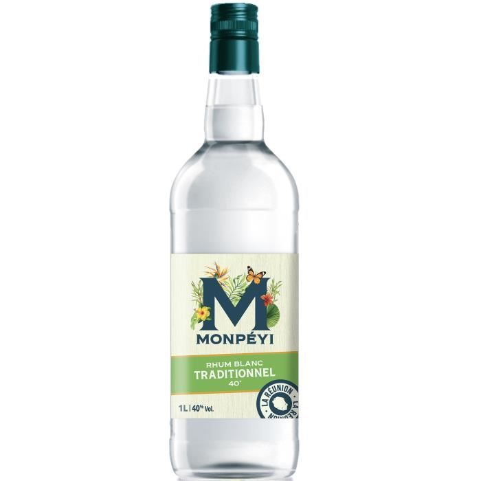 Monpéyi - Rhum blanc traditionnel - 40,0% Vol. 1L