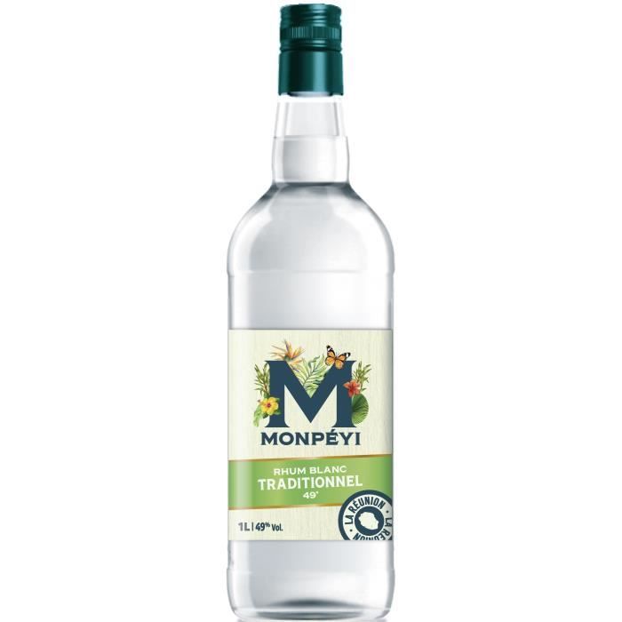 Monpéyi - Rhum blanc traditionnel - 49,0% Vol. - 1L