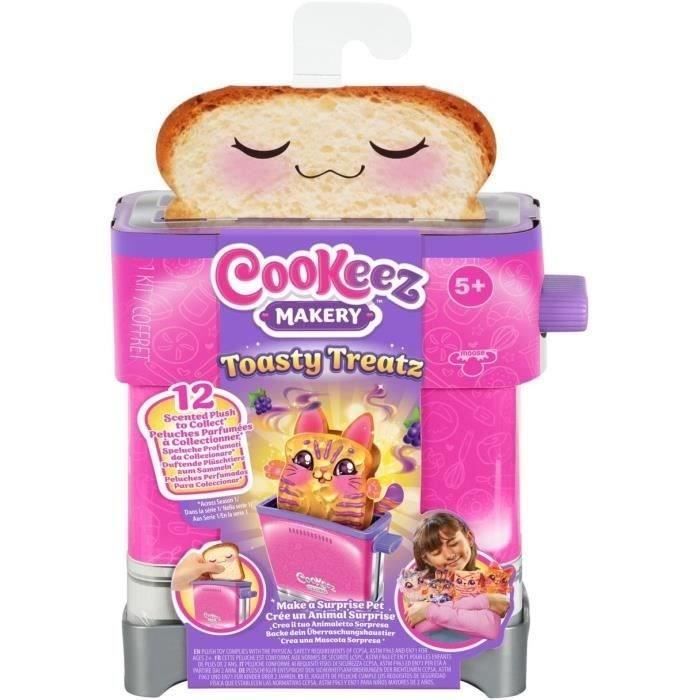 Toasty Treatz - MOOSE TOYS - COOKEEZ MAKERY - Peluche parfumée en forme de toast, grille-pain interactif, Modele peluche aléatoire