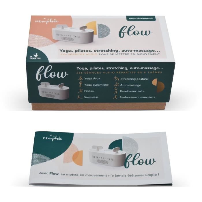 Box Flow - MORPHEE - Coaching audio - 256 séances de yoga, pilates, stretching - 10 a 40 min - Sans écran