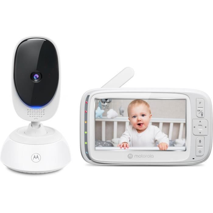 Moniteur vidéo Wi-fi - MOTOROLA - VM85 - 5 - 300 m - Connecté - Ecran - Infrarouge - Blanc
