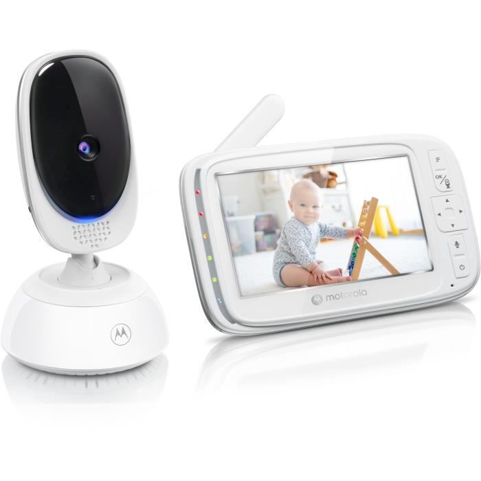 Moniteur vidéo Wi-fi - MOTOROLA - VM85 - 5 - 300 m - Connecté - Ecran - Infrarouge - Blanc