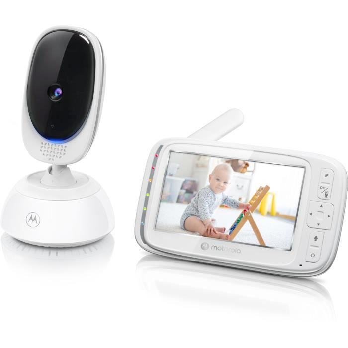 Moniteur vidéo Wi-fi - MOTOROLA - VM85 - 5 - 300 m - Connecté - Ecran - Infrarouge - Blanc