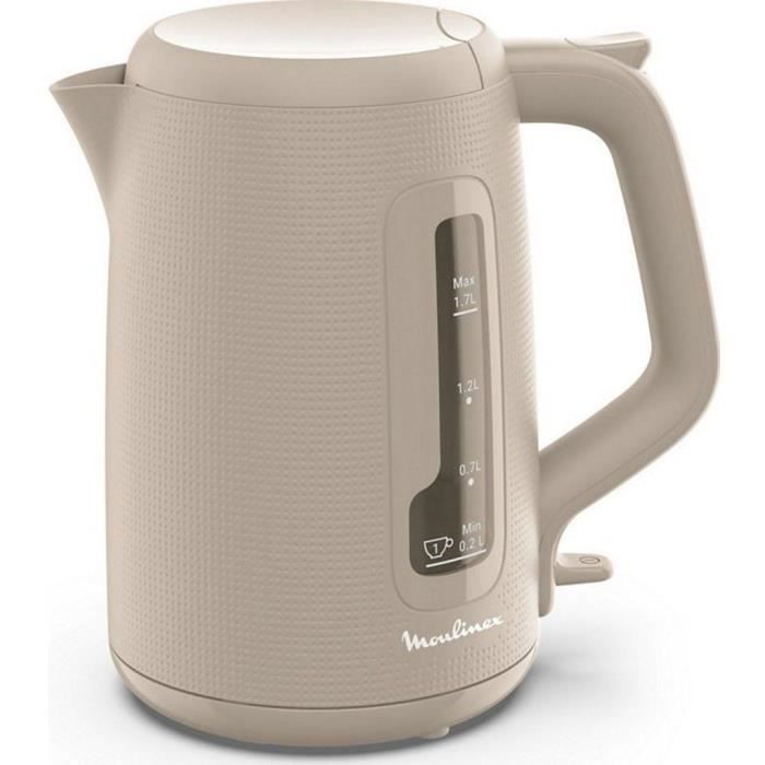 Bouilloire - MOULINEX - BY2MOB10 Morning - 2400 W - 1,7 L - Base 360° - Gris chaud