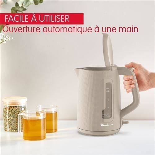 Bouilloire - MOULINEX - BY2MOB10 Morning - 2400 W - 1,7 L - Base 360° - Gris chaud