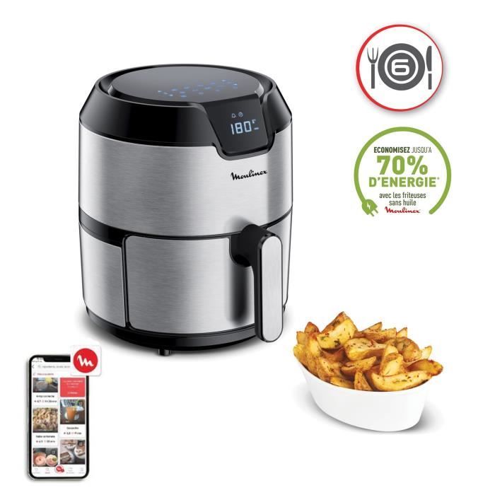 MOULINEX Easy Fry Digital, Friteuse sans huile, CapacitÈ XL 4,2 L, Ecran tactile, 8 menus prÈprogrammÈs, air fryer EZ401D10
