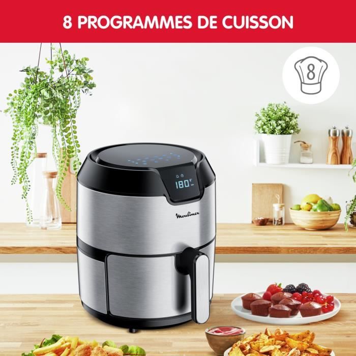 MOULINEX Easy Fry Digital, Friteuse sans huile, CapacitÈ XL 4,2 L, Ecran tactile, 8 menus prÈprogrammÈs, air fryer EZ401D10