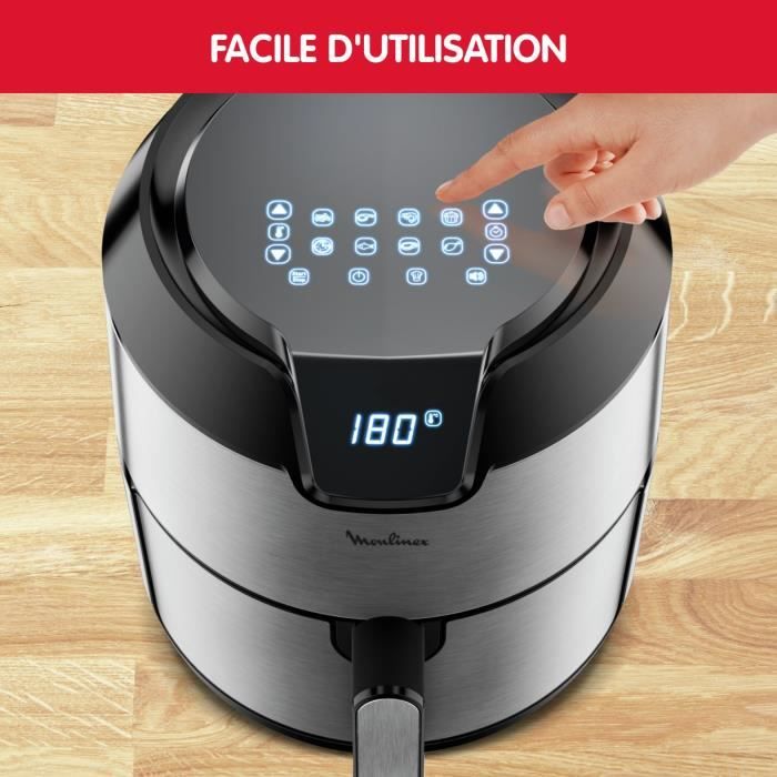 MOULINEX Easy Fry Digital, Friteuse sans huile, CapacitÈ XL 4,2 L, Ecran tactile, 8 menus prÈprogrammÈs, air fryer EZ401D10