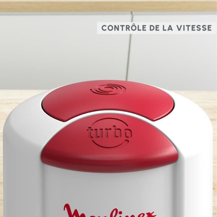 MOULINEX Multi-Moulinette Mini hachoir, 500 W, 2 vitesses, Accessoire pour Èmulsionner, Mixeur,†FabriquÈ en France AT710110