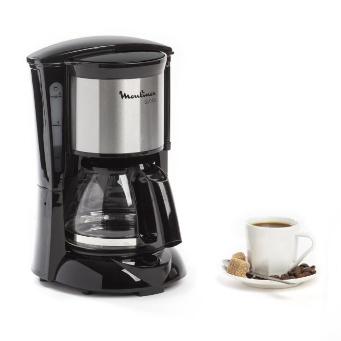 MOULINEX Subito Cafetiere filtre, CapacitÈ 0,6 L, 6 tasses, Maintien au chaud 30 min, Arret automatique FG150813