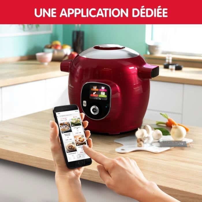 MOULINEX COOKEO+ Connect Multicuiseur intelligent haute pression, 6 L, 6 pers, 200 recettes intÈgrÈes, Application Moulinex