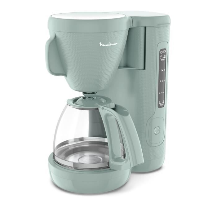 MOULINEX Morning Cafetiere filtre 1.25 L, RÈservoir frontal, Porte-filtre pivotant, Systeme anti-gouttes, Maintien au chaud FG2M1310