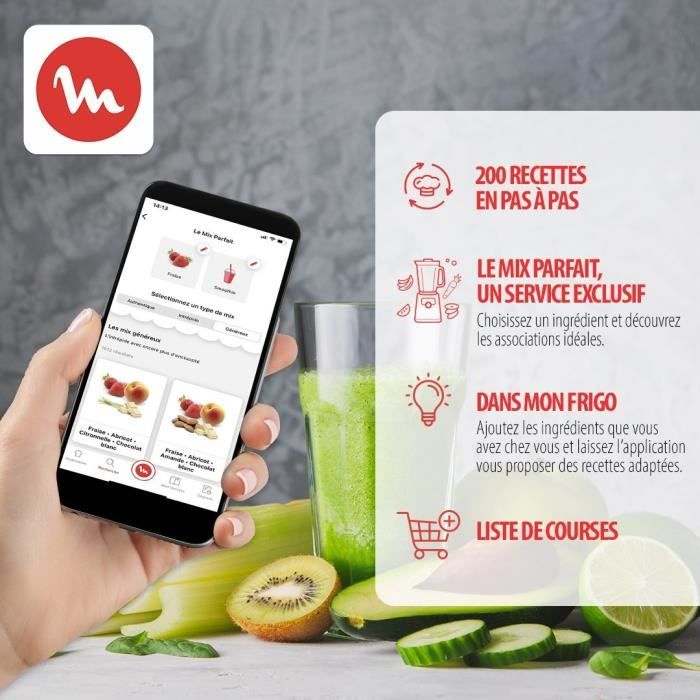 MOULINEX PerfectMix+ Blender Èlectrique, Bol incassable 2 L, Mixeur haute vitesse, Lames acier inoxydale LM88A810