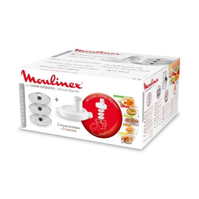 MOULINEX DÈcoupe LÈgumes, 3 disques rÈversibles, pour robot cuiseur Companion XF383110