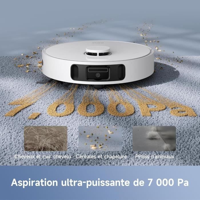 MOVA E30 Ultra - Robot Aspirateur Laveur avec Vidage Automatique - Nettoyage Automatique des Serpillieres - Technologie RoboSwing