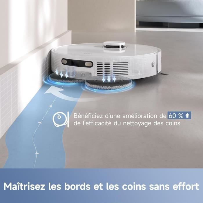 MOVA E30 Ultra - Robot Aspirateur Laveur avec Vidage Automatique - Nettoyage Automatique des Serpillieres - Technologie RoboSwing