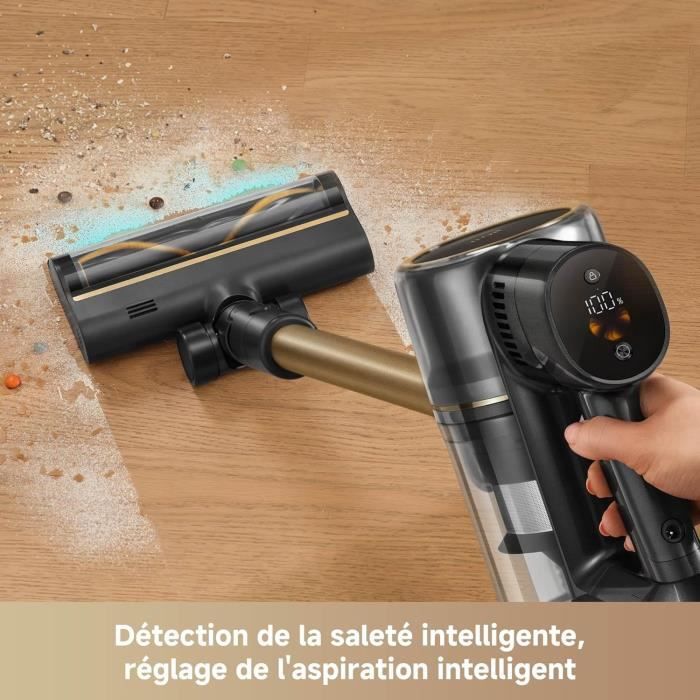 Mova S5 Sense - Aspirateur Balai sans Fil - Brosse multisurface OptiInsight avec Design Anti-noeuds - Réglage Intelligent