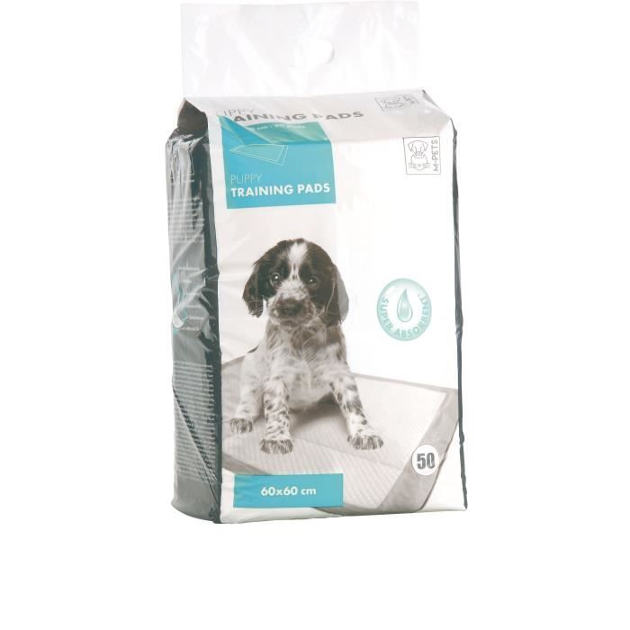 MPETS Tapis éducateur PUPPY TRAINING PADS - Pour chiot - 50pcs - Blanc