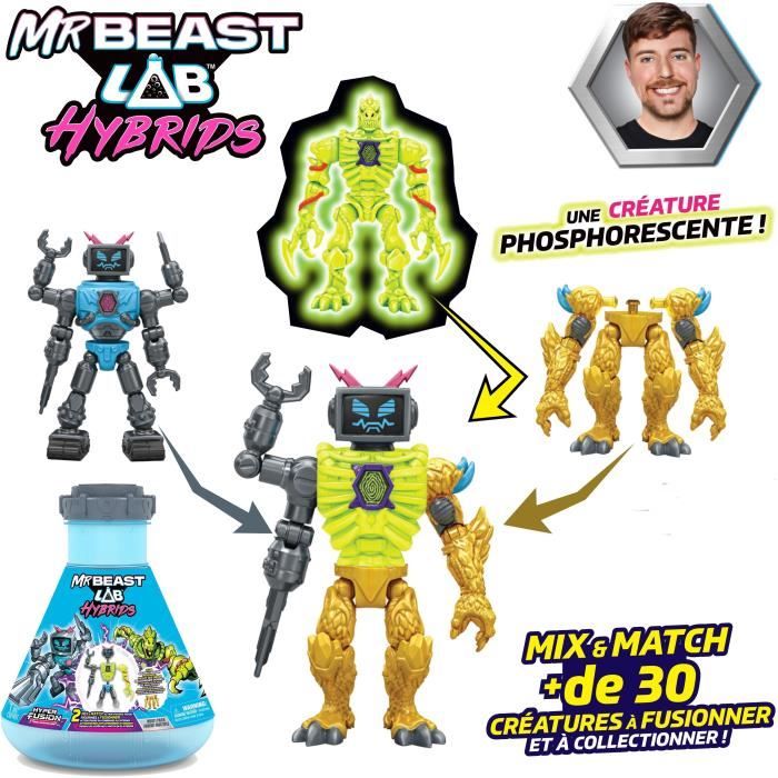 Pack de 2 figurines - MRBEAST LAB - Mix & Match - 2 FIG HYBRIDS Moitié de figurine DRAGON