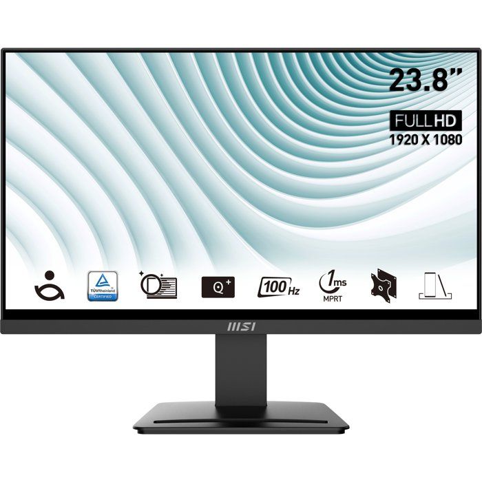 Ecran PC - MSI - 23,8'' - FHD - 100Hz - Dalle VA - 1 ms - PRO MP2412