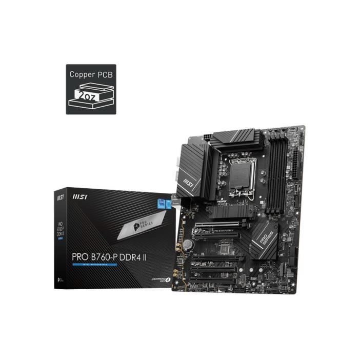 Carte Mere - MSI - PRO B760-P DDR4 II - Socket LGA1700 - Gigabit Ethernet - PCIe 4.0 x16 - Intel B760