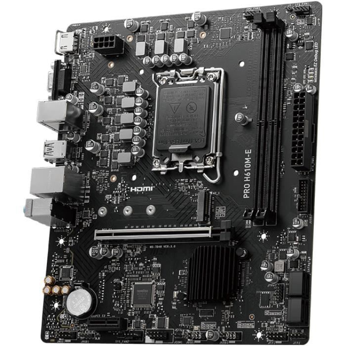 Carte mere - MSI - PRO H610M-E Intel H610 LGA 1700 micro ATX
