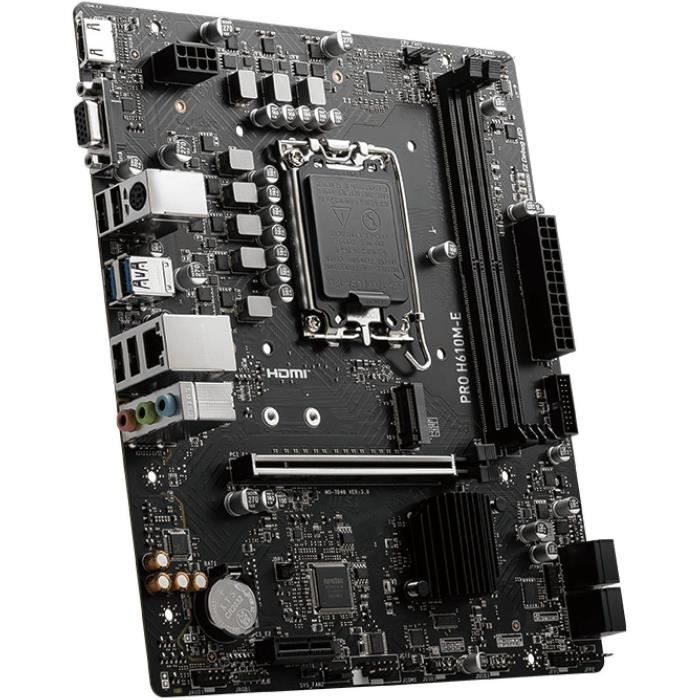 Carte mere - MSI - PRO H610M-E Intel H610 LGA 1700 micro ATX