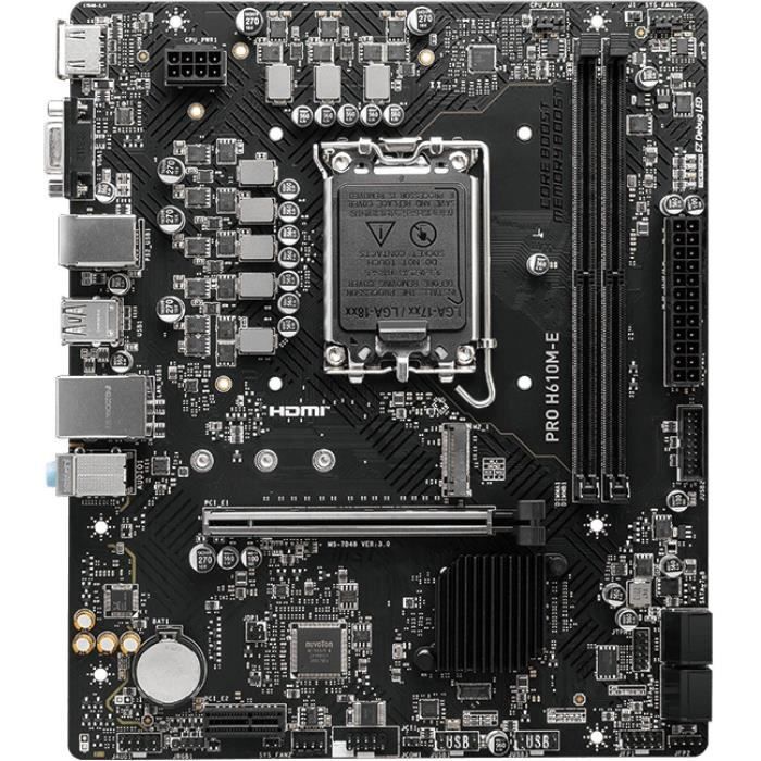 Carte mere - MSI - PRO H610M-E Intel H610 LGA 1700 micro ATX