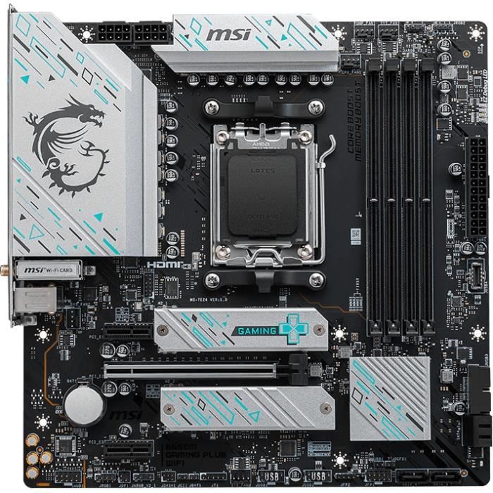 Carte mere - MSI - B650M GAMING PLUS WIFI Emplacement AM5 micro ATX
