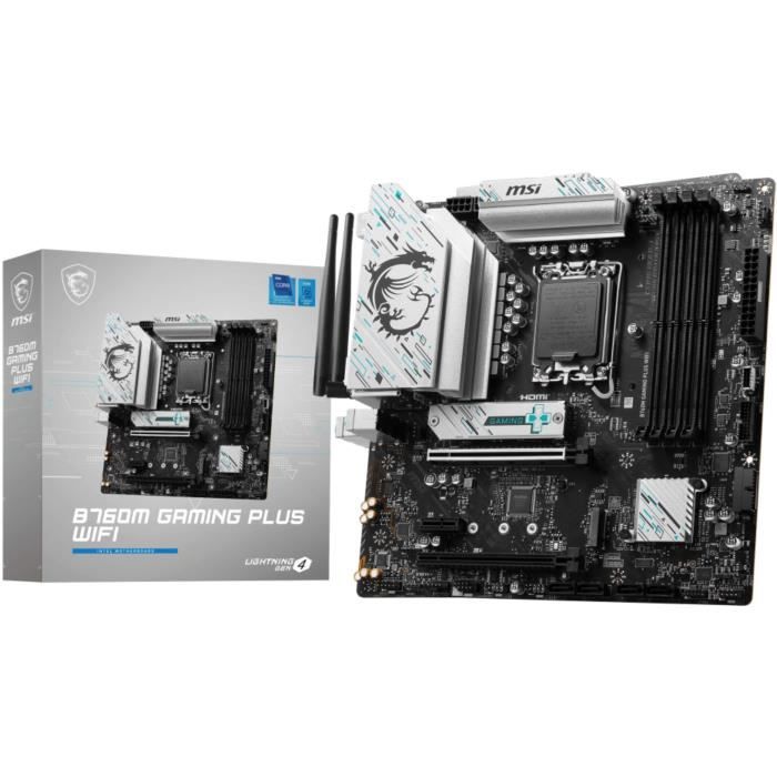 Carte mere - MSI - B760M GAMING PLUS WIFI Intel B760 LGA 1700 micro ATX