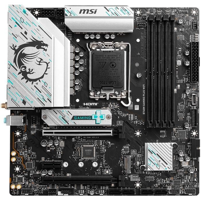 Carte mere - MSI - B760M GAMING PLUS WIFI Intel B760 LGA 1700 micro ATX