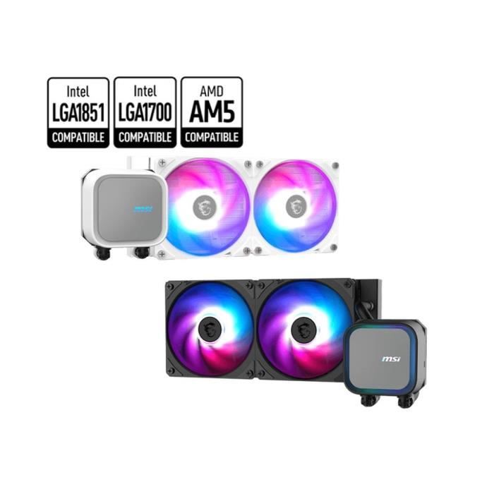 MSI - MAG CORELIQUID A13 240 - Kits de watercooling - 120 x 120 x 25 mm - Blanc