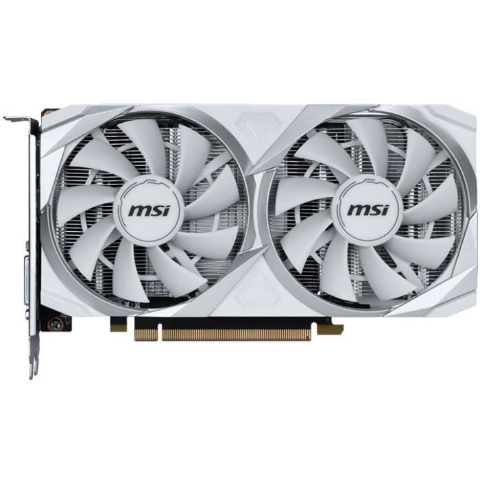Carte graphique - MSI - VENTUS RTX 3050 2X XS WHITE 8G OC NVIDIA GeForce RTX 3050 8 Go GDDR6