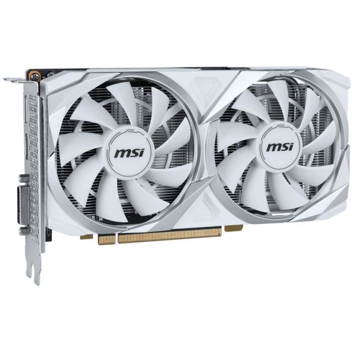 Carte graphique - MSI - VENTUS RTX 3050 2X XS WHITE 8G OC NVIDIA GeForce RTX 3050 8 Go GDDR6