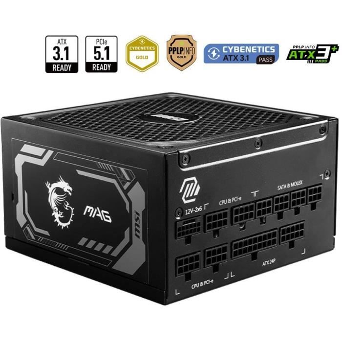 Alimentation PC - MSI - 306-7ZP9A11-CE0 - MAG A1250GL PCIE5