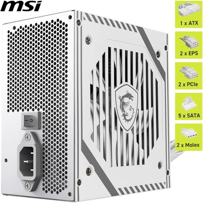 Alimentation PC - MSI - 306-7ZPAX27-HH9 - MAG A650BNL WHITE